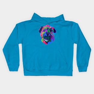 Colorful dog rainbow Kids Hoodie